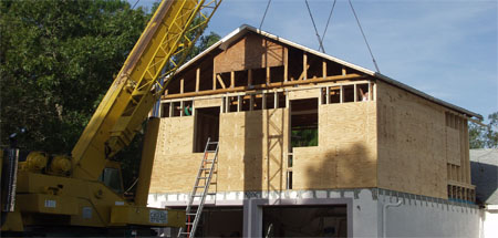 Addition above garage front